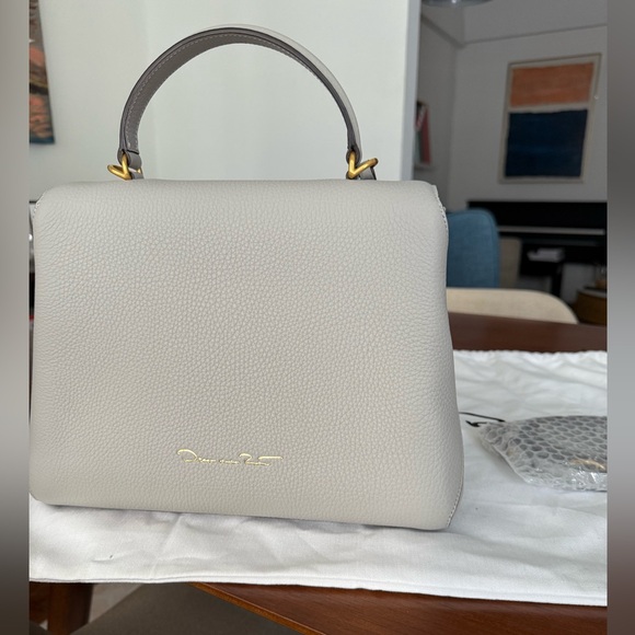 Oscar De La Renta The Poppy Bag in Pearl Grey - Picture 3 of 11